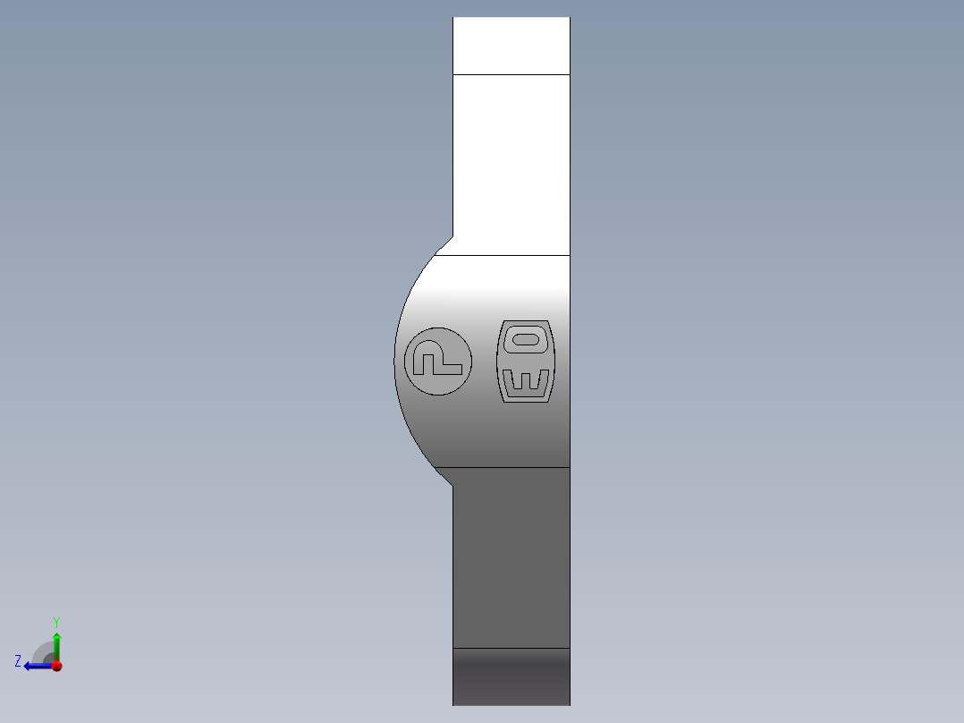 法兰接头、FL-24右视图