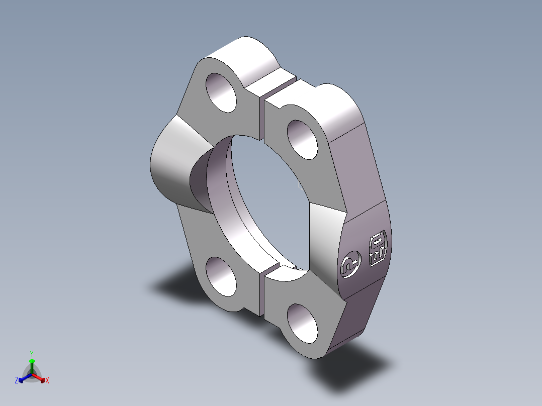 法兰接头、FL-24正等轴测图