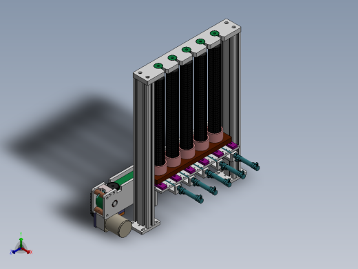 多列弹夹式供料机构