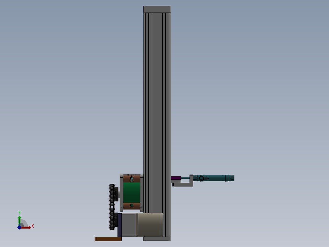 多列弹夹式供料机构前视图