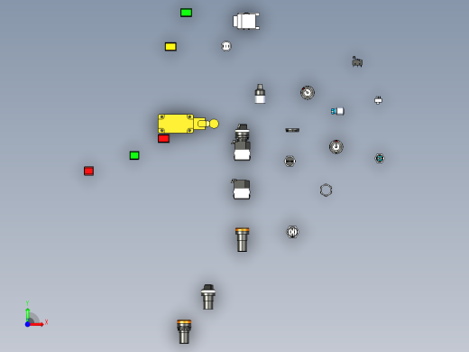 各种电气开关三维模型前视缩略图