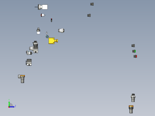 各种电气开关三维模型左视缩略图