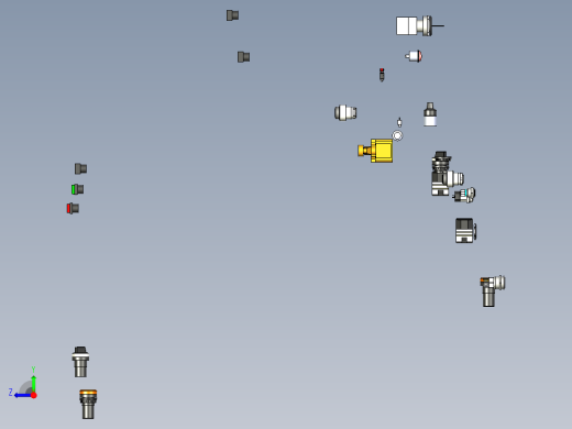 各种电气开关三维模型右视缩略图