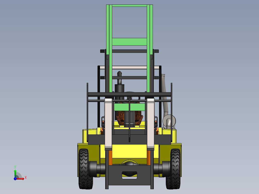 叉车、 叉车 SW STP X_T前视图