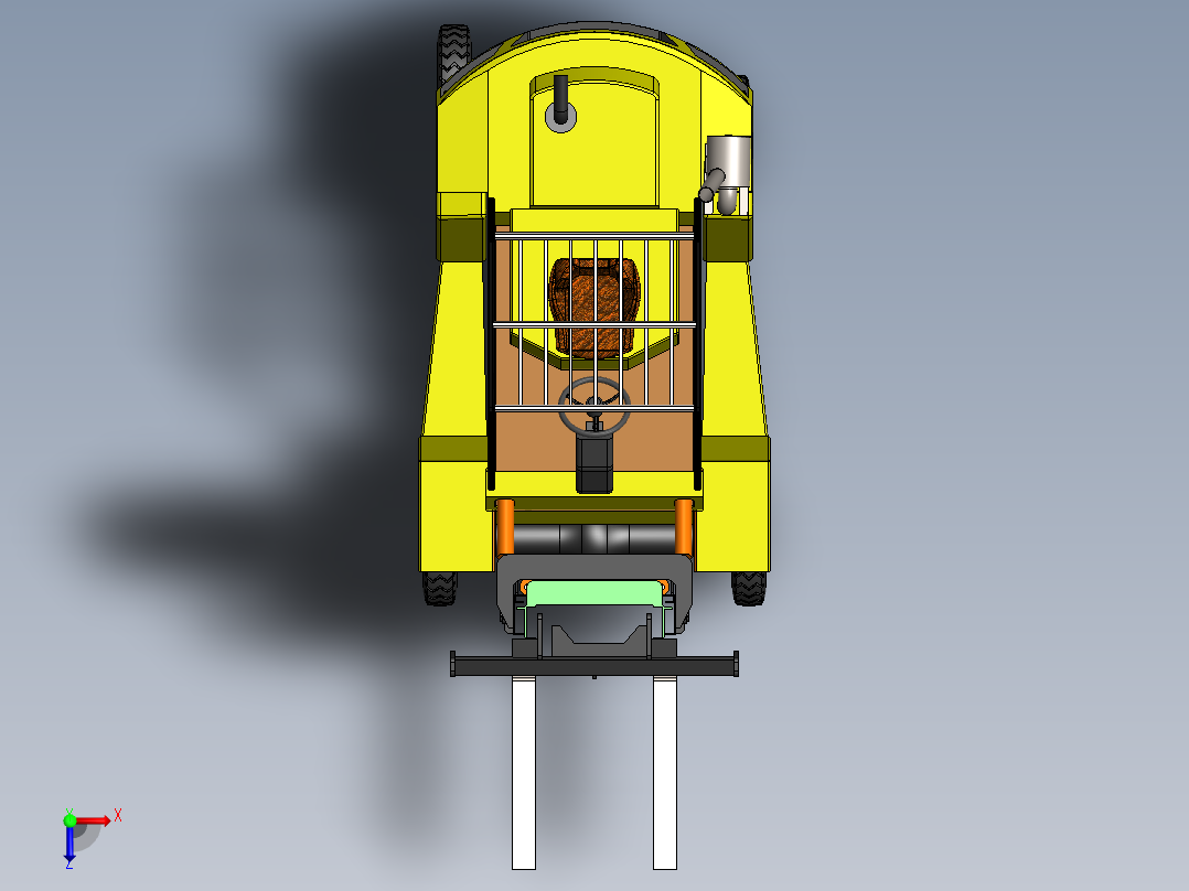 叉车、 叉车 SW STP X_T俯视图