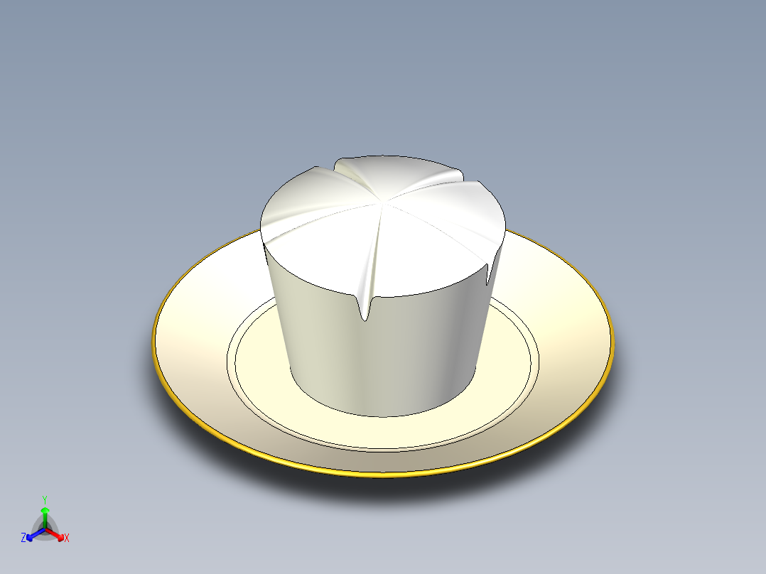 一盘蛋糕主视图