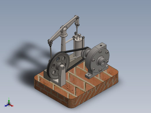 蒸汽机miniature-steam-engine-5832-模型格式为 sw正等轴测缩略图