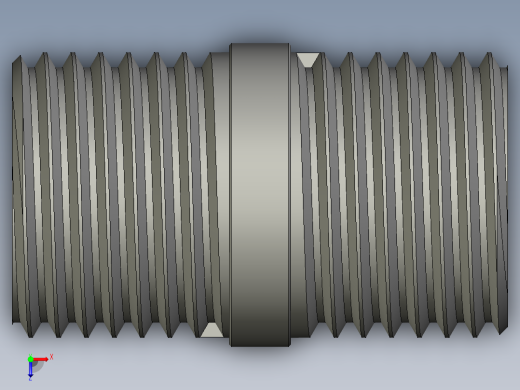 螺纹管对丝-圆边等径 DN10俯视缩略图