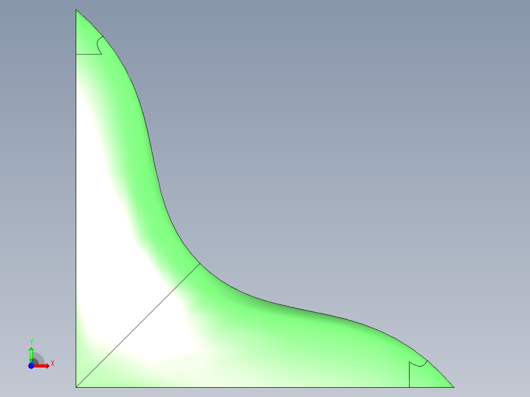 对称曲面前视图