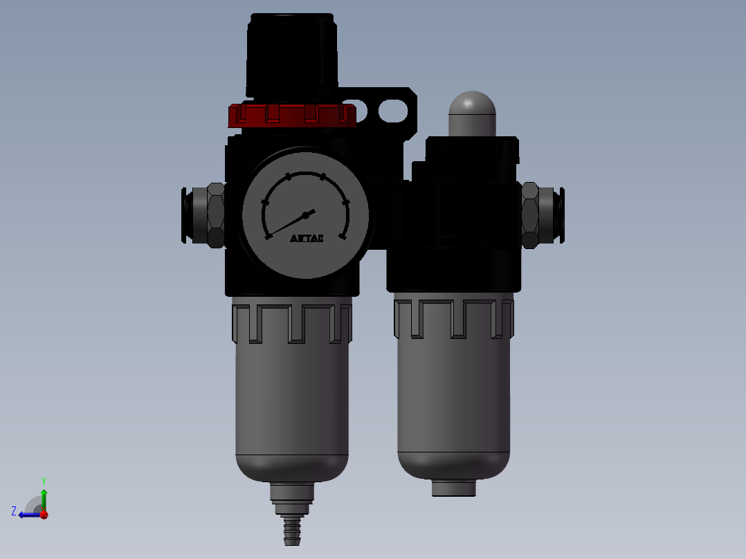 气源处理器AFC2000-P右视图