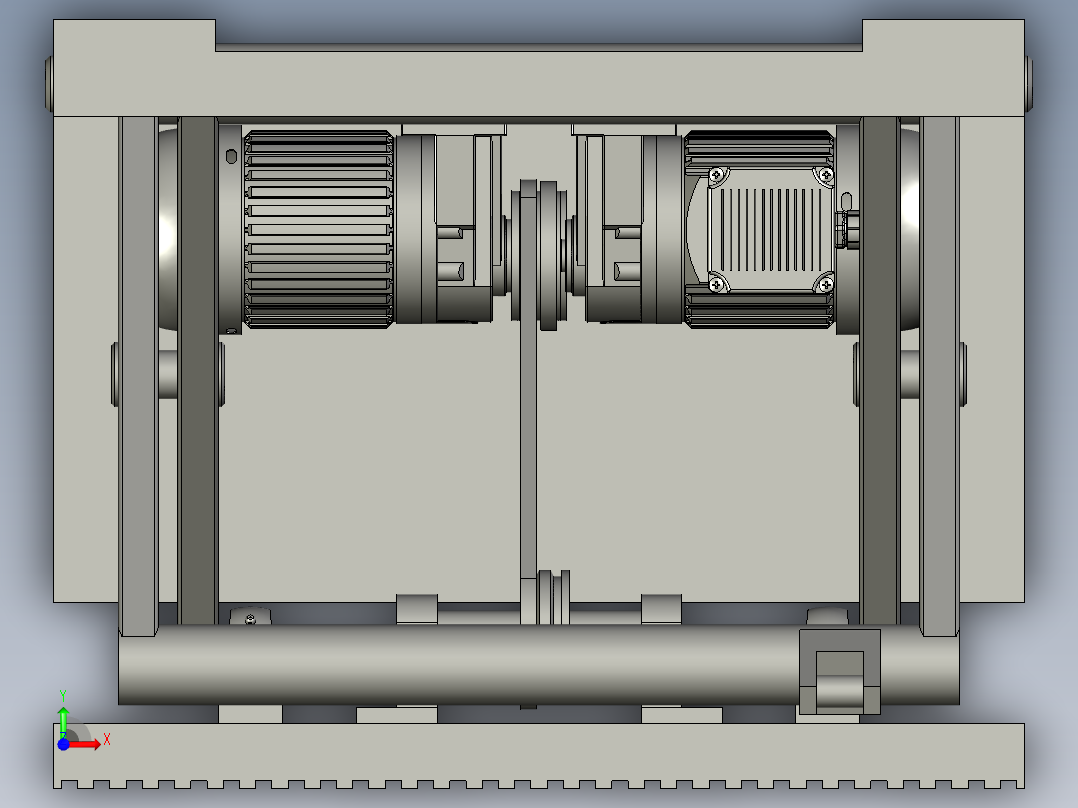 施工升降机缓冲装置前视图