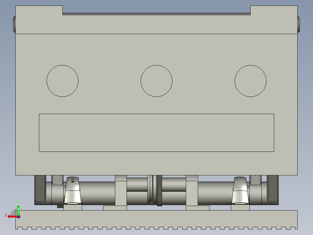 施工升降机缓冲装置后视图