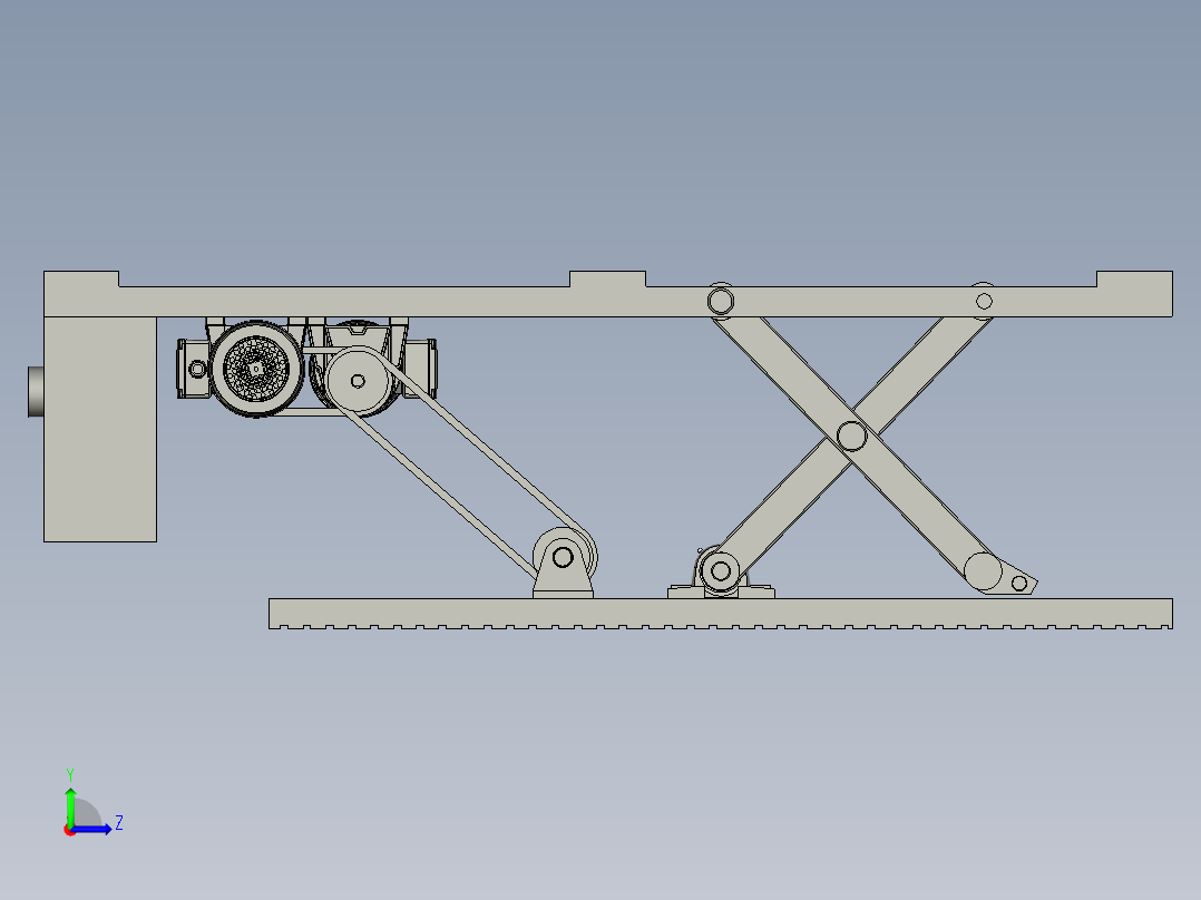 施工升降机缓冲装置左视图