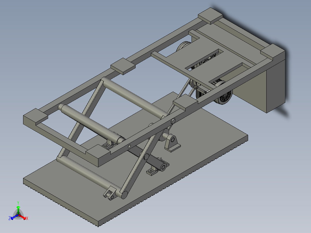 施工升降机缓冲装置正等轴测图