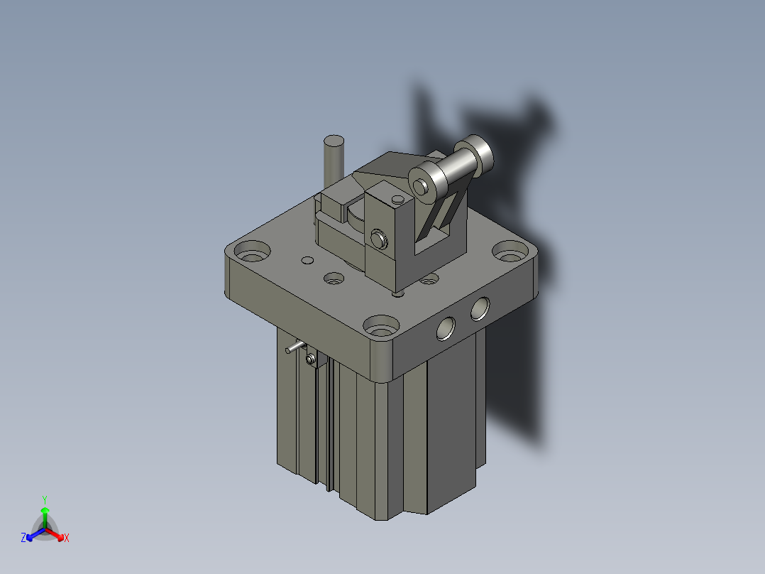 亚德客-阻挡气缸TWH63x30SKF主视图