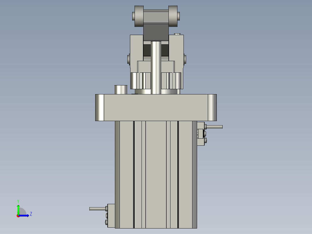 亚德客-阻挡气缸TWH63x30SKF左视图
