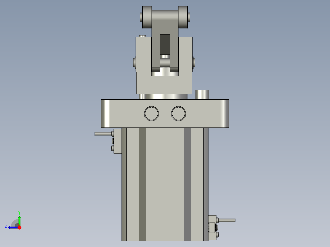 亚德客-阻挡气缸TWH63x30SKF右视图