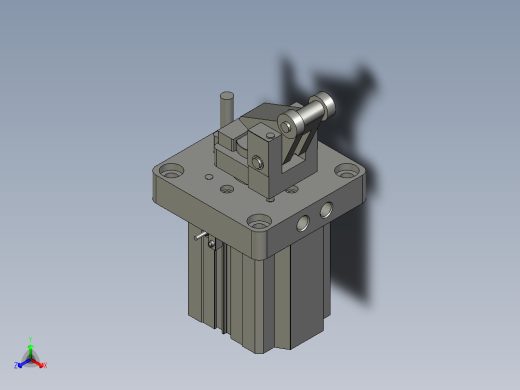 亚德客-阻挡气缸TWH63x30SKF正等轴测缩略图