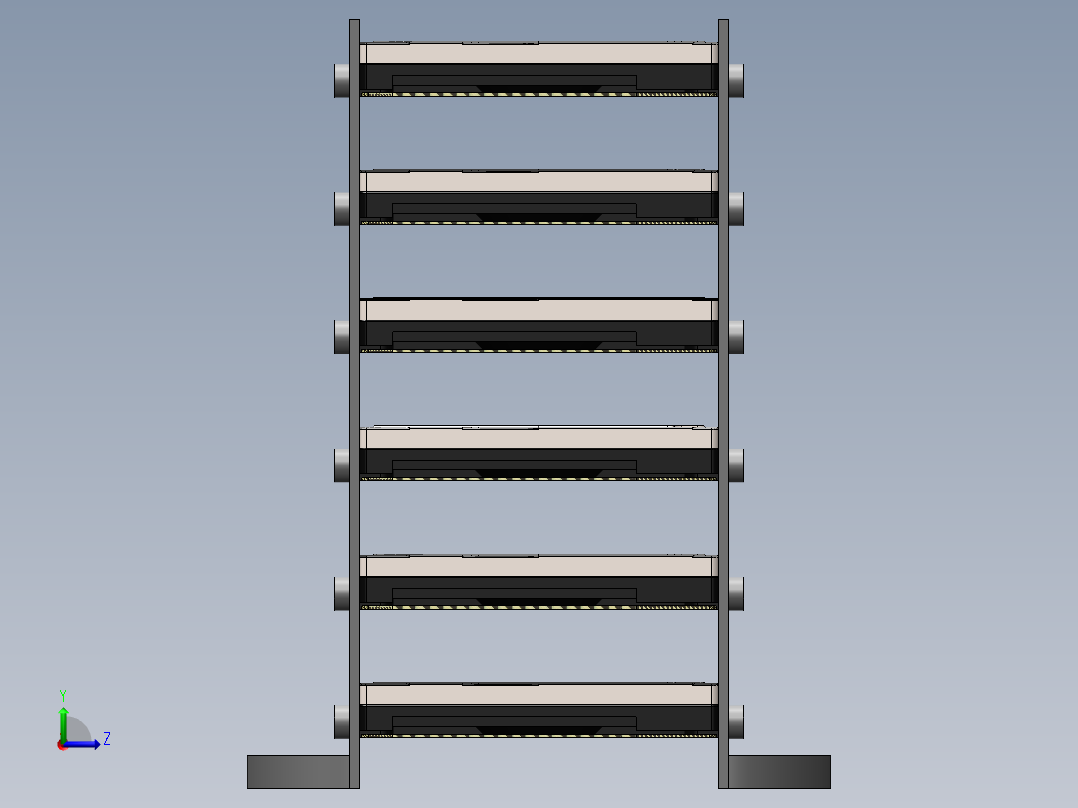 2.5 英寸收纳盒 - 6 磁盘左视图