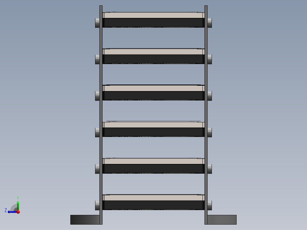 2.5 英寸收纳盒 - 6 磁盘右视图
