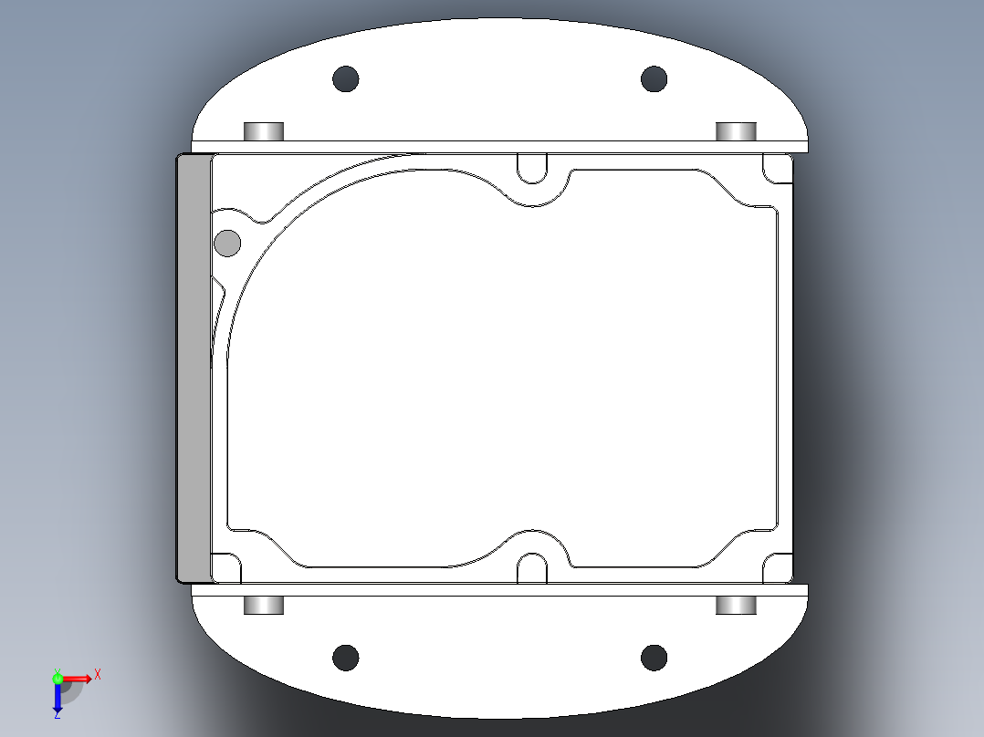 2.5 英寸收纳盒 - 6 磁盘俯视图