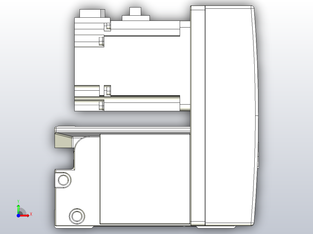 机器人皮带驱动直线轴TPA-GCB-120-P70-L650-RU-M20-N3前视图