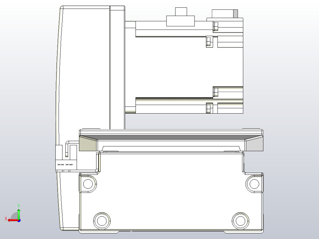 机器人皮带驱动直线轴TPA-GCB-120-P70-L650-RU-M20-N3后视图