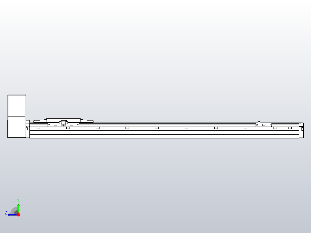 机器人皮带驱动直线轴TPA-GCB-120-P70-L650-RU-M20-N3右视图