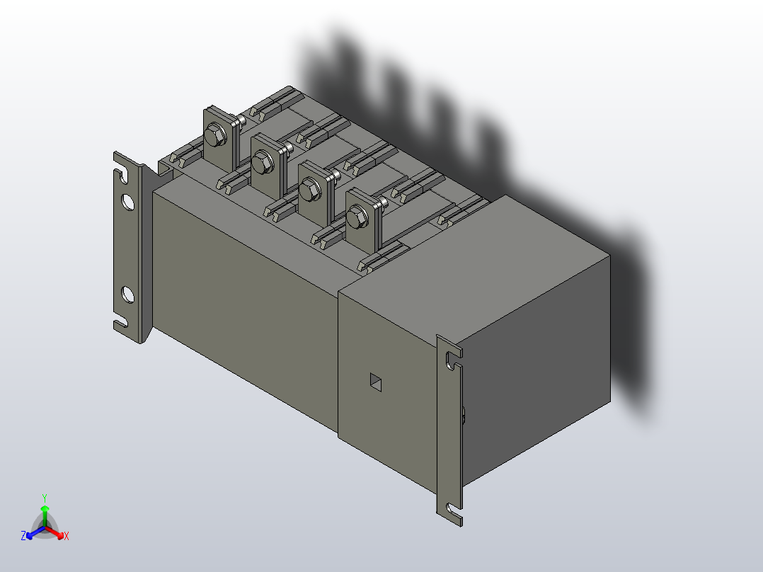 NH40-630_4SZL 4P自动转换开关三维模型202103主视图