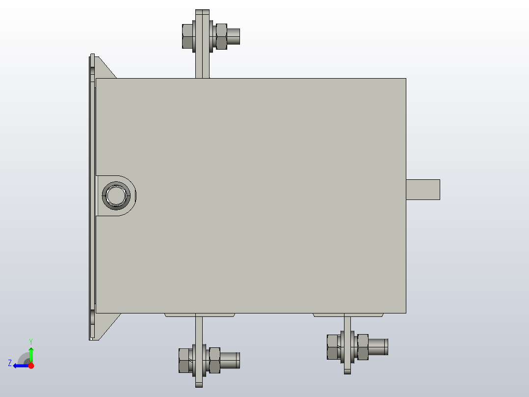 NH40-630_4SZL 4P自动转换开关三维模型202103右视图