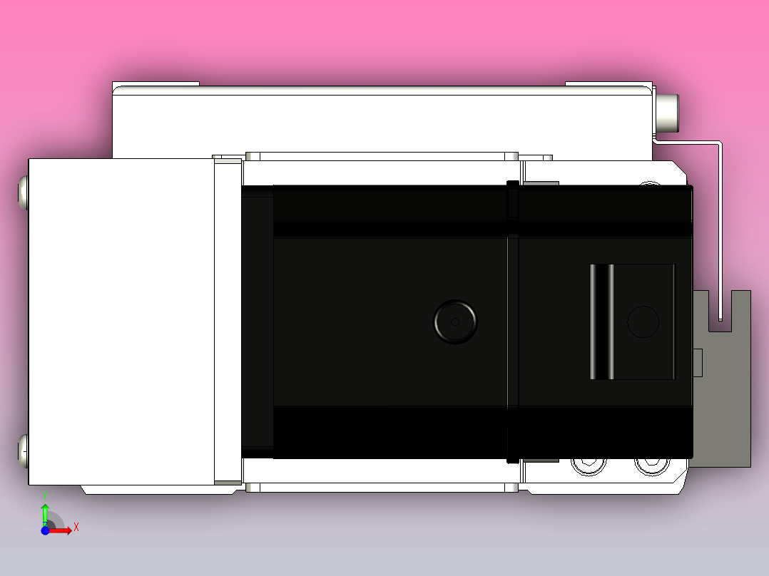 SCM14-500-L滚珠花健、支撑座、滚珠丝杠、交叉导轨、直线模组前视图