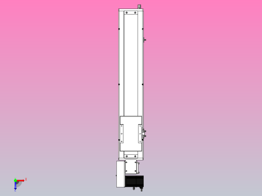 SCM14-500-L滚珠花健、支撑座、滚珠丝杠、交叉导轨、直线模组俯视缩略图