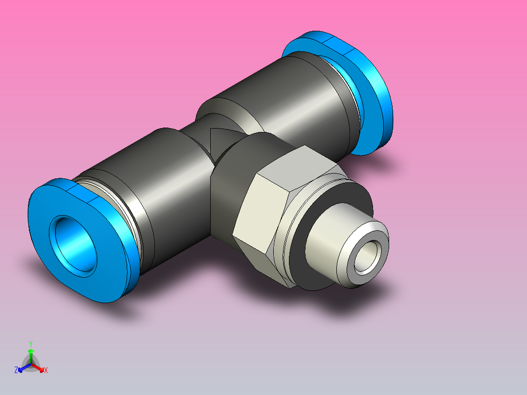 快插接头QSMT-M5-4-100主视图