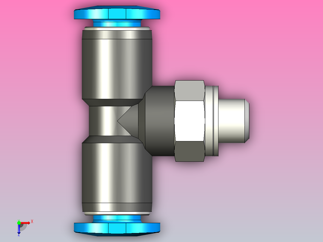 快插接头QSMT-M5-4-100俯视图