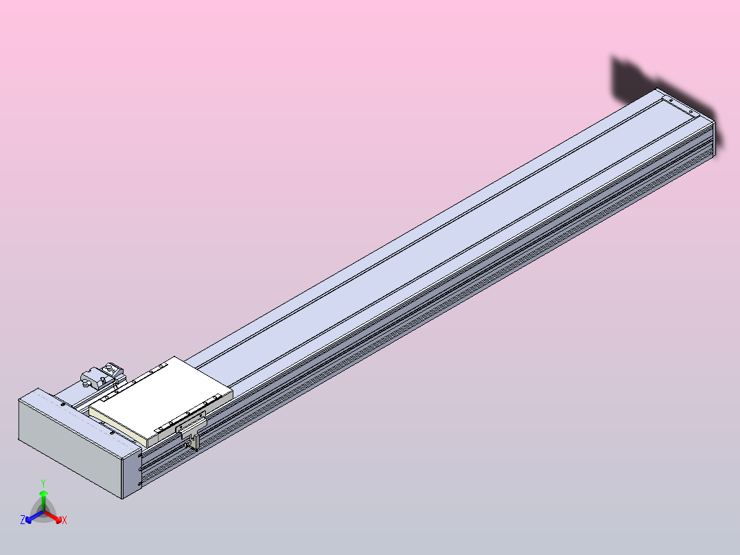 滚珠丝杠直线轴带导轨全封闭TPA-HCR-120D-1610C-L950-ML-Y-P40-N3主视图
