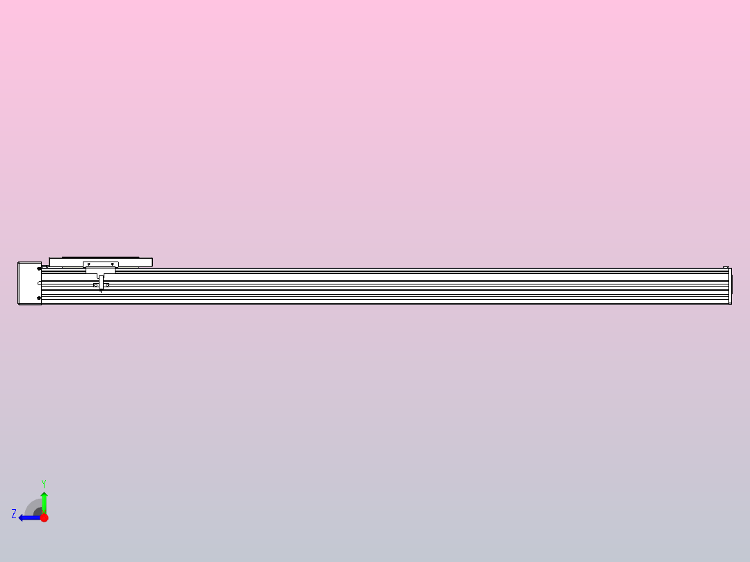 滚珠丝杠直线轴带导轨全封闭TPA-HCR-120D-1610C-L950-ML-Y-P40-N3右视图