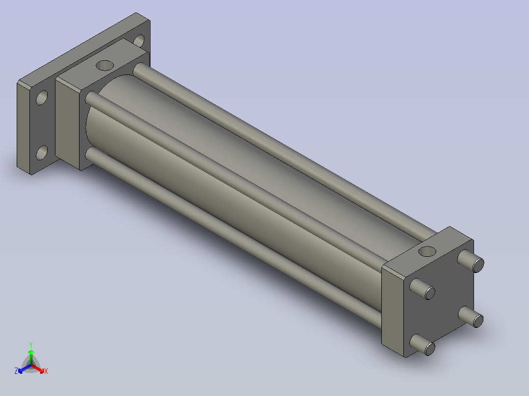 油缸HOBRD-8040400+FA型主视图