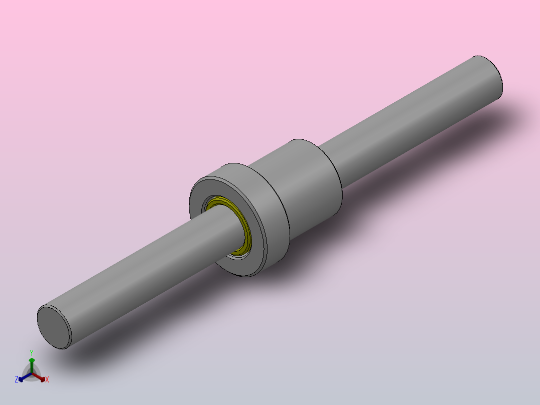 紧凑型微型滚珠衬套导向轴组件_LCSS-4-50-10-10-A正等轴测图
