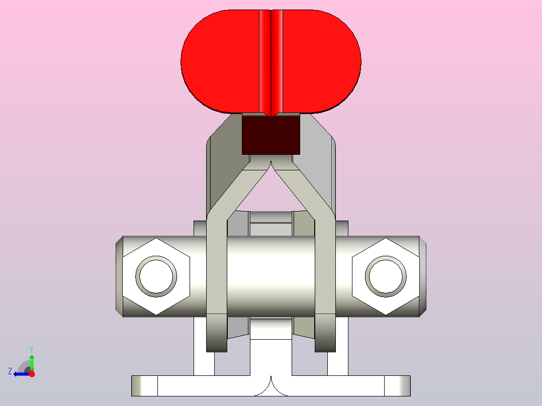 TC4-3门闩式快速夹钳[TC4-3]右视图