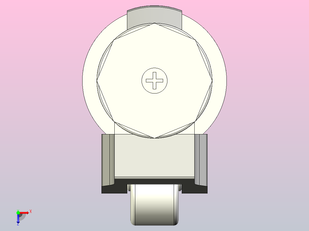 脚轮J-CXB01-100-NJ俯视图