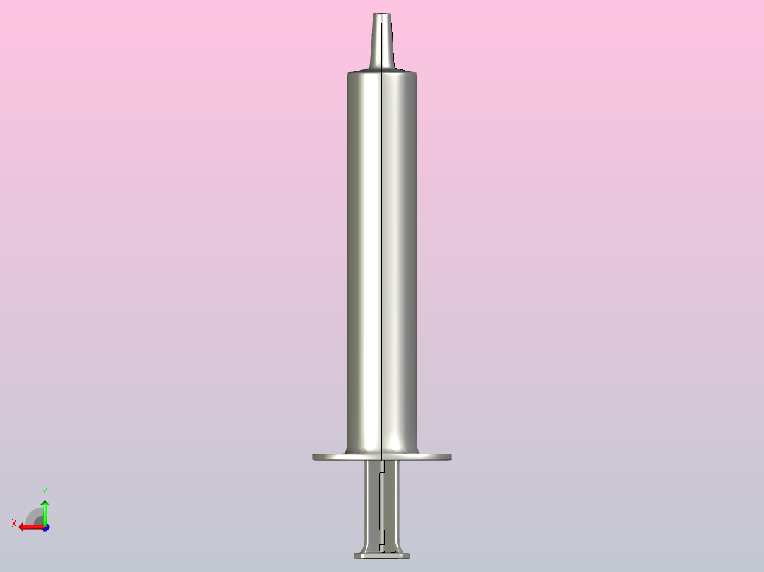 注射器后视图