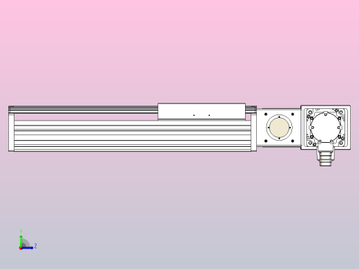 皮带直线轴半封闭可选导轨TPA-HNB-220D-176-L250-MR-Y-P1K-N3左视缩略图