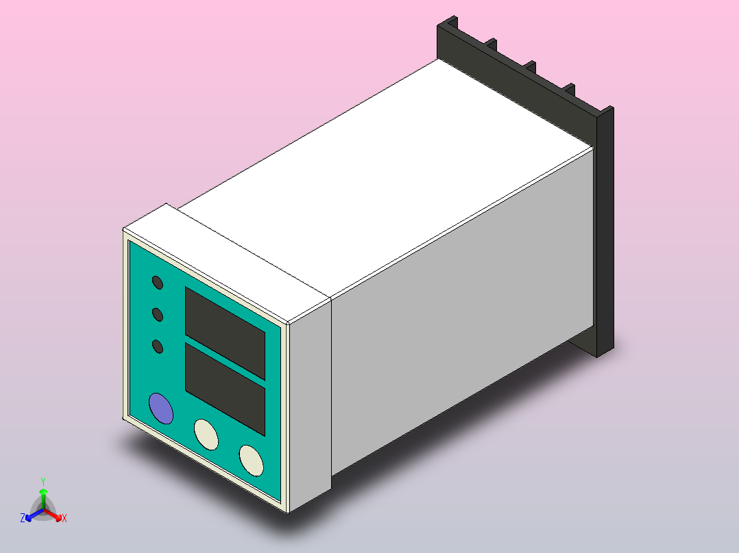 TX1002数显温控器（升温型）[TX1002]正等轴测图