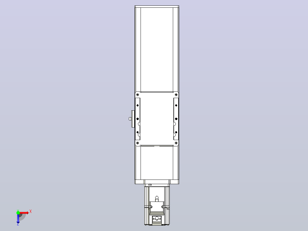 滚珠丝杠直线轴带导轨全封闭TPA-HCR-105D-1610C-L150-M-C-P40-N3俯视图