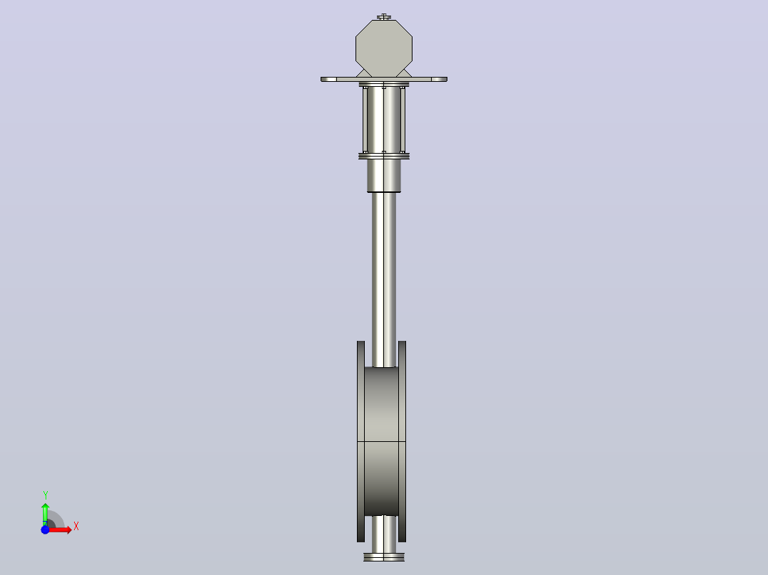 Dt673H(F)-25C.P.R.V[DN150]蝶阀，阀，风阀前视图