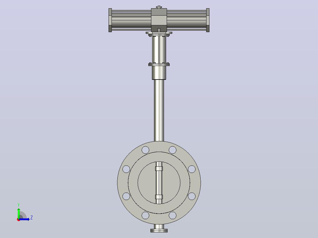 Dt673H(F)-25C.P.R.V[DN150]蝶阀，阀，风阀左视图
