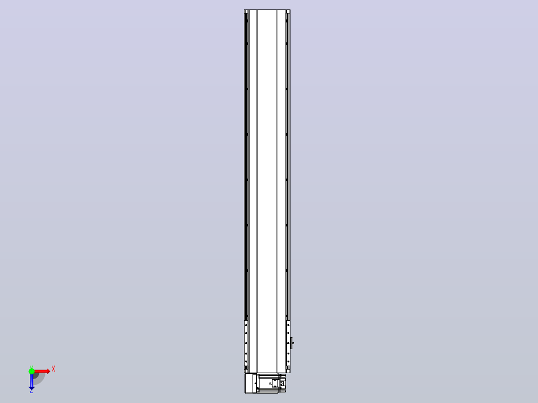 皮带直线轴半封闭可选导轨TPA-HNB-202D-140-L1250-LU-C-P75-N3俯视图