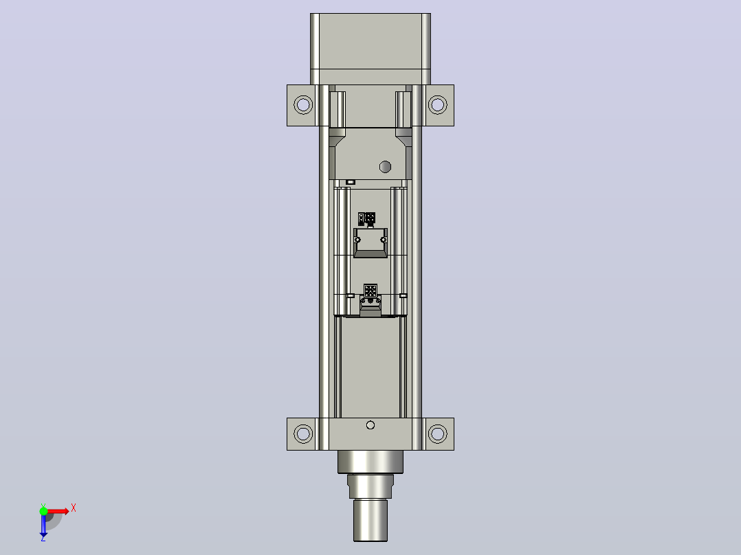 轻载电动缸TPA-ESR100-3210C-L150-MR-LB-W-P75-JX-C3俯视图