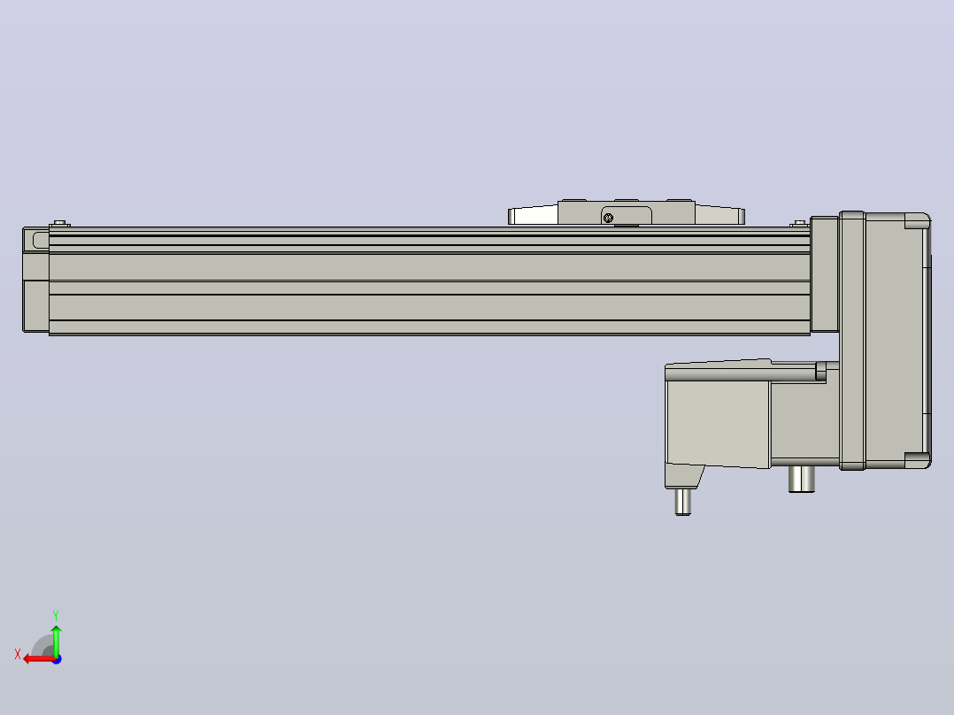 GTH4-L#-150-BM-M05-C3 GTH4内嵌式螺杆滑台 电机后折 TOYO模组后视图