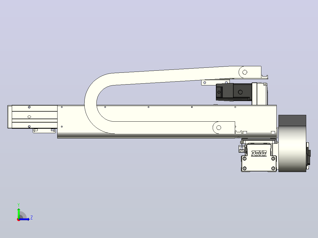 XYGT320-A4-750-400-M-C-0001负载5-8KG XY丝杆模组 内嵌式 XYGT320-A4 替换东佑达TOYO直线滑台模组左视图